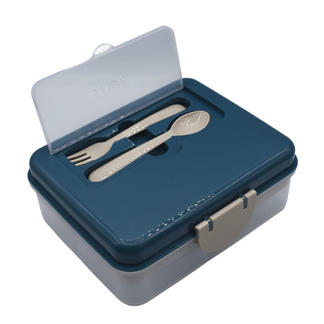 Boîte à lunch bento à 2 étages – Marine et ivoire LUXE-Melii-MEI-40141-CLÉMENT