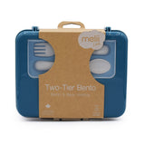 Boîte à lunch bento à 2 étages – Marine et ivoire LUXE-Melii-MEI-40141-CLÉMENT