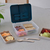 Boîte à lunch bento à 2 étages – Marine et ivoire LUXE-Melii-MEI-40141-CLÉMENT