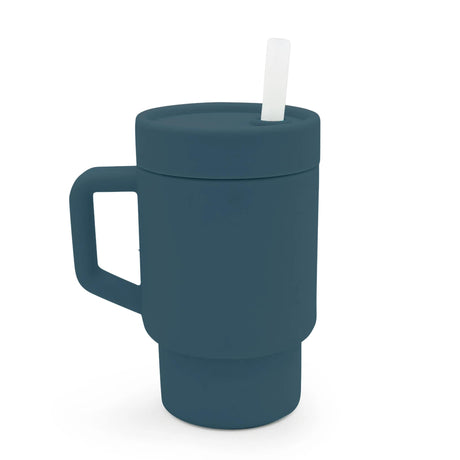 Tasse avec paille en silicone – Marine LUXE-Melii-MEI-40316-CLÉMENT