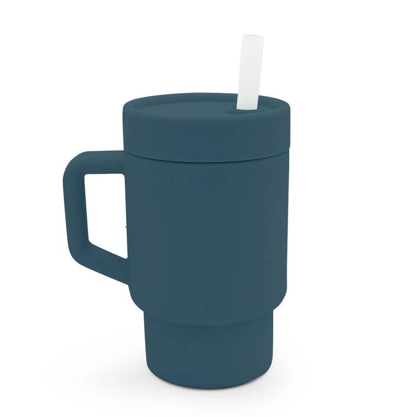 Tasse avec paille en silicone – Marine LUXE-Melii-MEI-40316-CLÉMENT