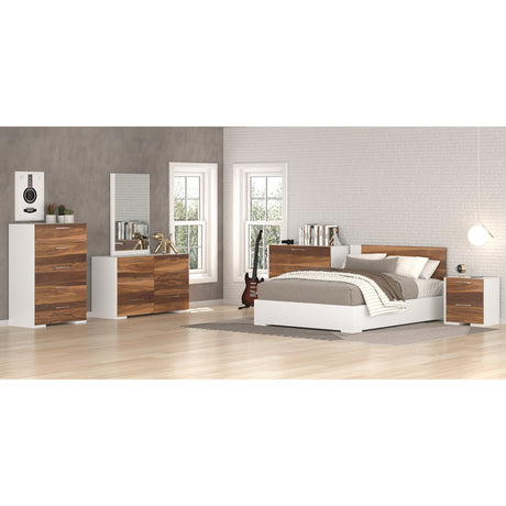 Lit Double - Blanc Noyer-Meuble Meq-MEQ-6494L5FPDP-CLÉMENT