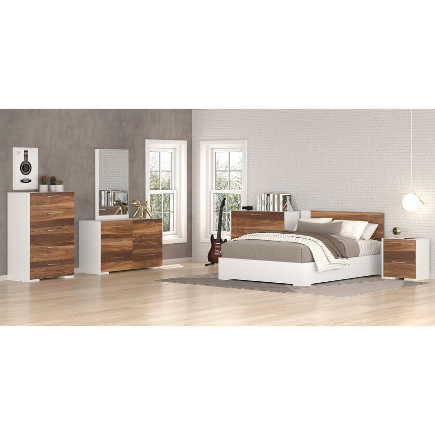Lit Double - Blanc Noyer-Meuble Meq-MEQ-6494L5FPDP-CLÉMENT
