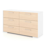 Commode 6 Tiroirs - Blanc Naturel-Meuble Meq-MEQ-6498BD-CLÉMENT