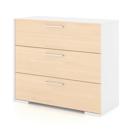 Commode 3 Tiroirs - Blanc Naturel-Meuble Meq-MEQ-6498C3-CLÉMENT