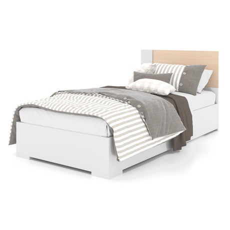 Lit Simple - Blanc Naturel-Meuble Meq-MEQ-6498L3SPPB-CLÉMENT