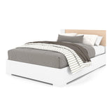 Lit Double - Blanc Naturel-Meuble Meq-MEQ-6498L5FPDP-CLÉMENT
