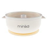 Bol en Silicone avec Couvercle-Minika-Ivoire-0-5 ans-MKA-BOLCOUVERCLE-CLÉMENT