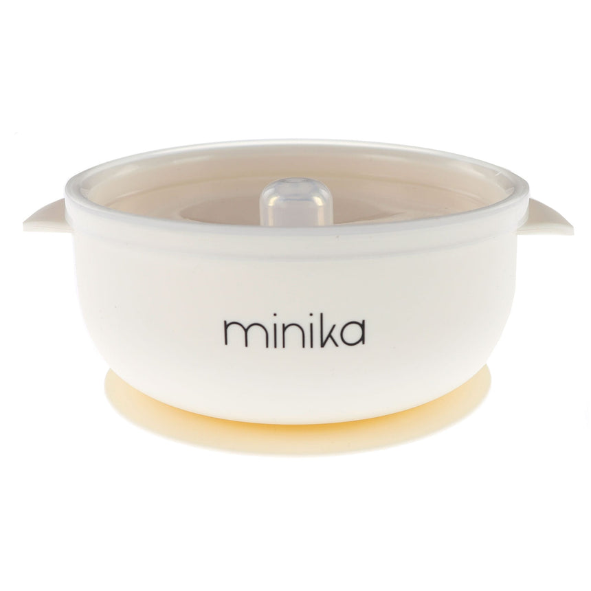 Bol en Silicone avec Couvercle-Minika-Ivoire-0-5 ans-MKA-BOLCOUVERCLE-CLÉMENT