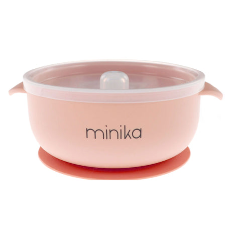 Bol en Silicone avec Couvercle-Minika-Rose-0-5 ans-MKA-BOLCOUVERCLE-CLÉMENT