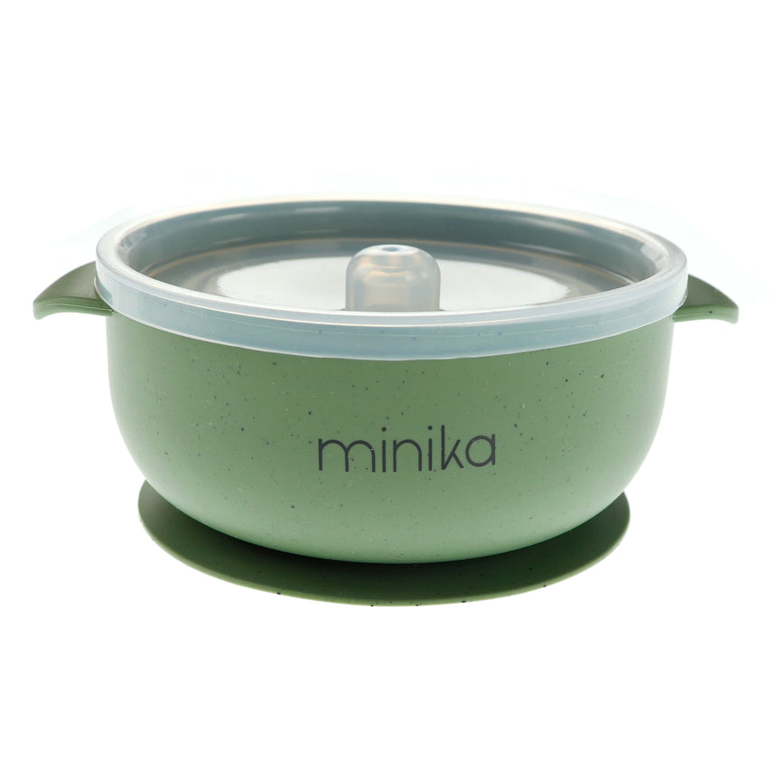 Bol en Silicone avec Couvercle-Minika-Vert-0-5 ans-MKA-BOLCOUVERCLE-CLÉMENT