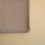 Housse Matelas à Langer- Vichy Brun-Minika-MKA-PADCOVER-CLÉMENT
