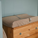 Housse Matelas à Langer- Vichy Brun-Minika-MKA-PADCOVER-CLÉMENT
