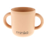 Tasse d'Apprentissage en Silicone avec Poignées-Minika-Pêche-0-5 ans-MKA-VERREPOIGNEE-CLÉMENT