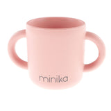 Tasse d'Apprentissage en Silicone avec Poignées-Minika-Rose-0-5 ans-MKA-VERREPOIGNEE-CLÉMENT