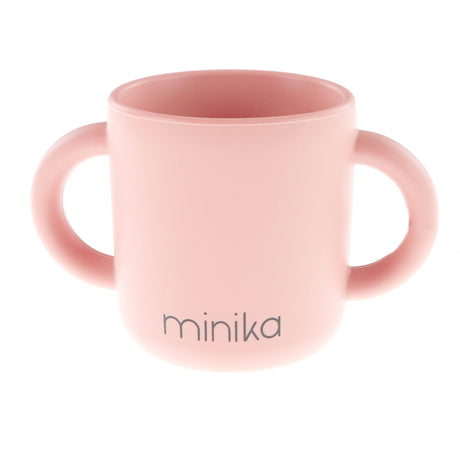 Tasse d'Apprentissage en Silicone avec Poignées-Minika-Rose-0-5 ans-MKA-VERREPOIGNEE-CLÉMENT