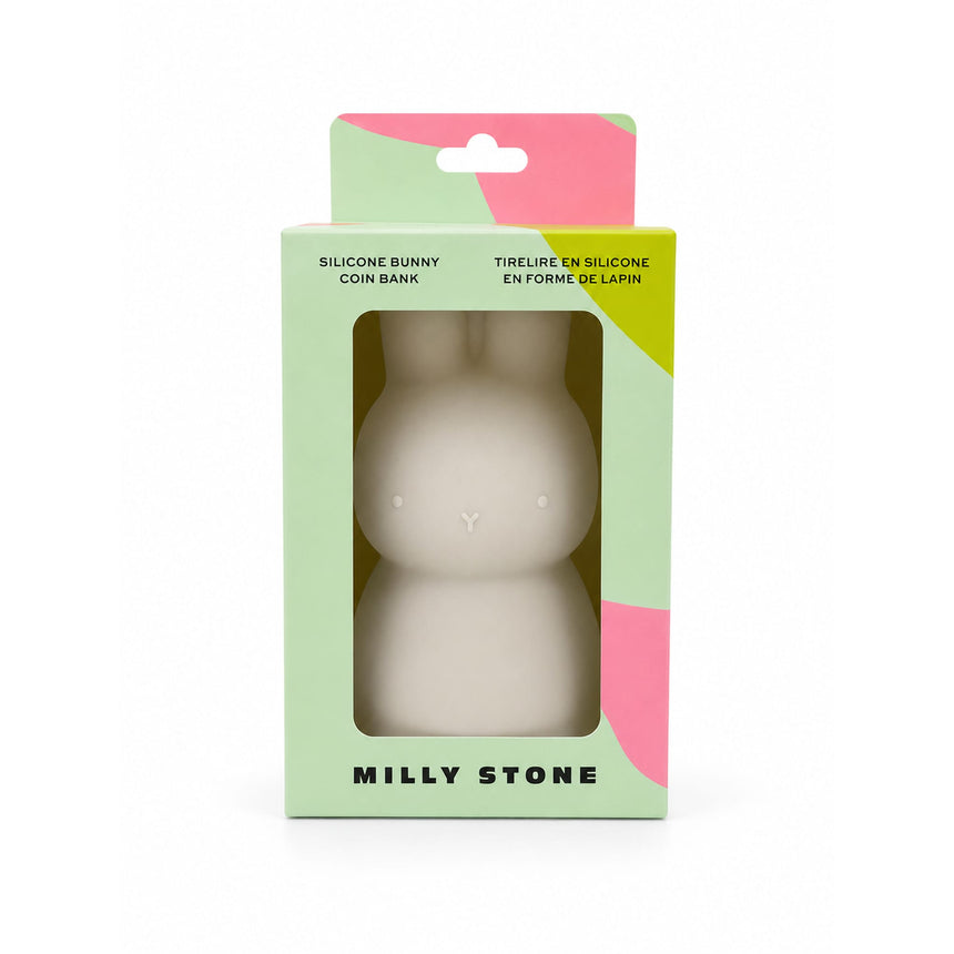 Tirelire en silicone – Lapin – Crème-Milly Stone-MLS-SILBANK003-CLÉMENT