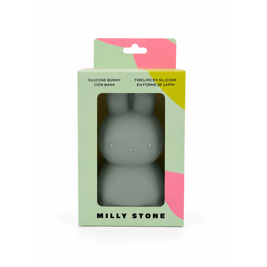 Tirelire en silicone – Lapin – Vert sauge-Milly Stone-MLS-SILBANK004-CLÉMENT