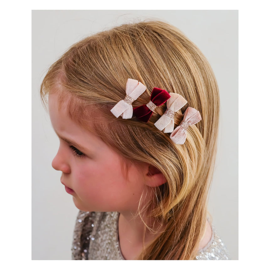 Mini barrettes à nœud en velours Tinkerbell (4)-Mimi Lula-MLU-192130-04-CLÉMENT