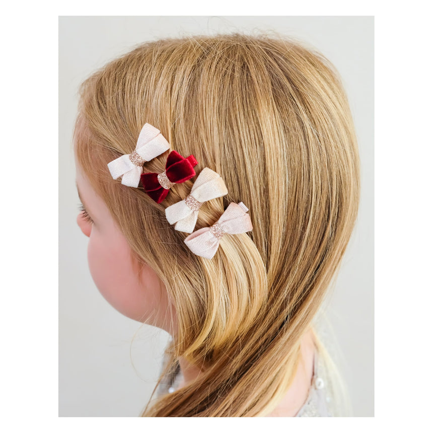 Mini barrettes à nœud en velours Tinkerbell (4)-Mimi Lula-MLU-192130-04-CLÉMENT