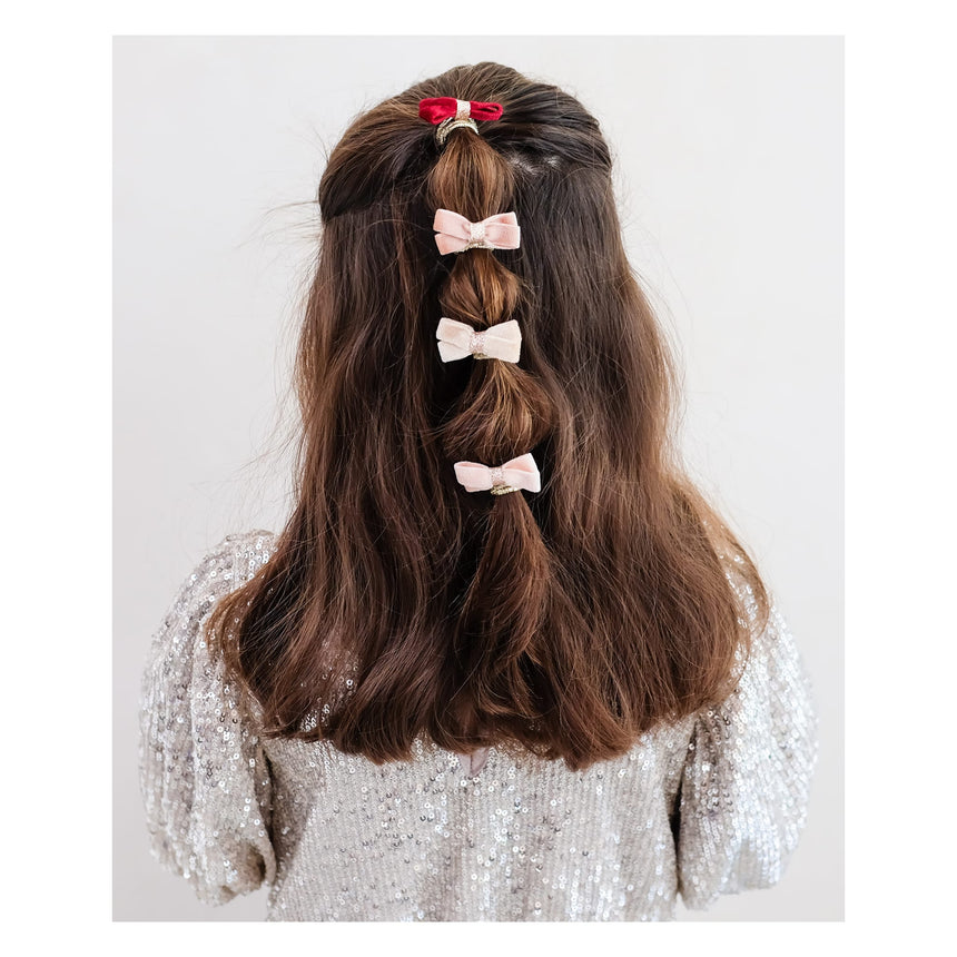 Élastiques à cheveux à nœuds en velours pailleté-Mimi Lula-MLU-192131-04-CLÉMENT