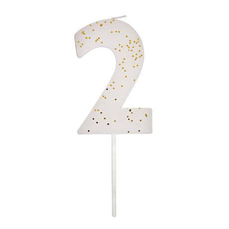 Bougie Numéro 2 Couleur Blanche-Meri Meri-MME-158401-CLÉMENT