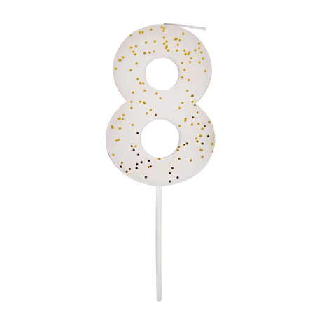 Bougie Numéro 8 Couleur Blanche-Meri Meri-MME-158455-CLÉMENT