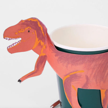 Verres de Carton T-Rex (8) - Dinosaure-Meri Meri-MME-202218-CLÉMENT