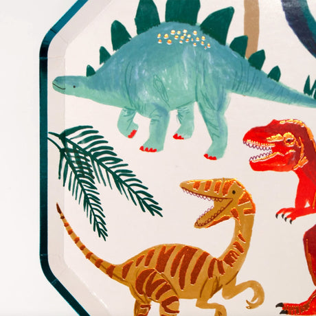 Assiettes de Carton (8) - Royaume Des Dinosaures-Meri Meri-MME-202239-CLÉMENT