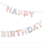 Guirlande Happy Birthday - Jardin Anglais Fleurs-Meri Meri-MME-205579-CLÉMENT
