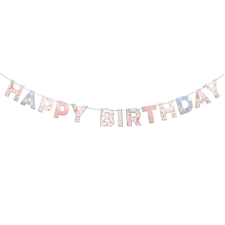 Guirlande Happy Birthday - Jardin Anglais Fleurs-Meri Meri-MME-205579-CLÉMENT