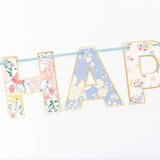 Guirlande Happy Birthday - Jardin Anglais Fleurs-Meri Meri-MME-205579-CLÉMENT