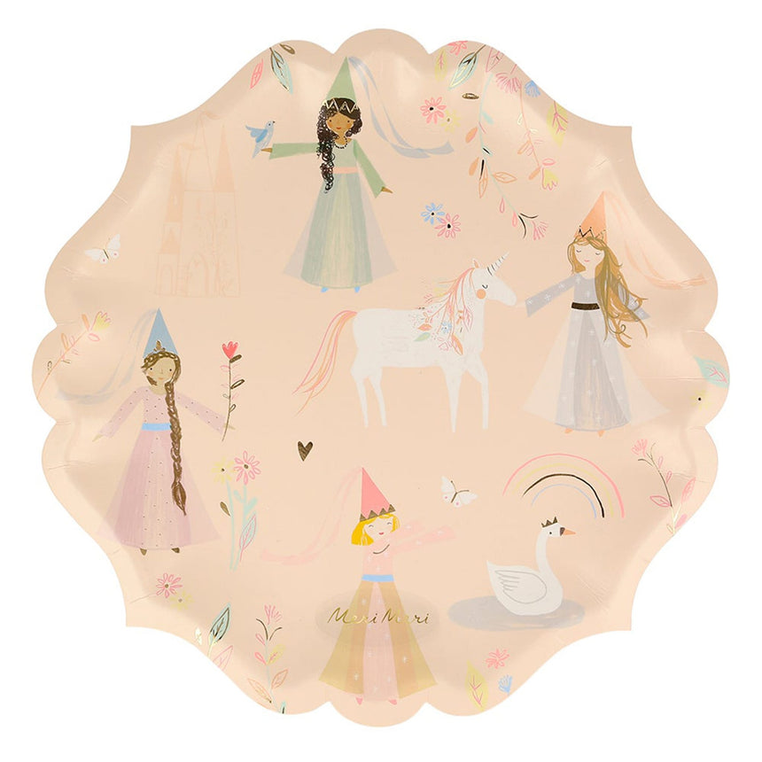 Grandes Assiettes Princesse (8)-Meri Meri-MME-215173-CLÉMENT