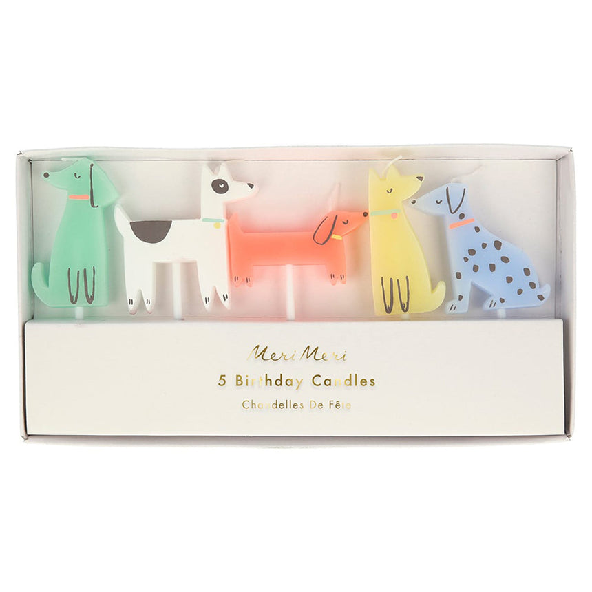 Bougies En Forme de Chien (5)-Meri Meri-MME-215812-CLÉMENT