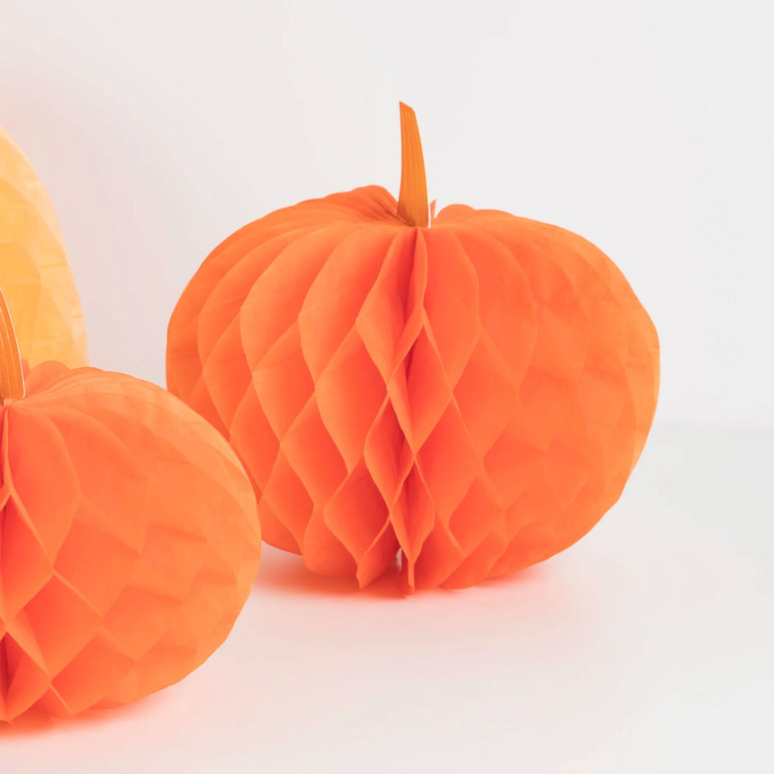 Citrouilles en papier alvéolé (x 10)-Meri Meri-MME-223929-CLÉMENT