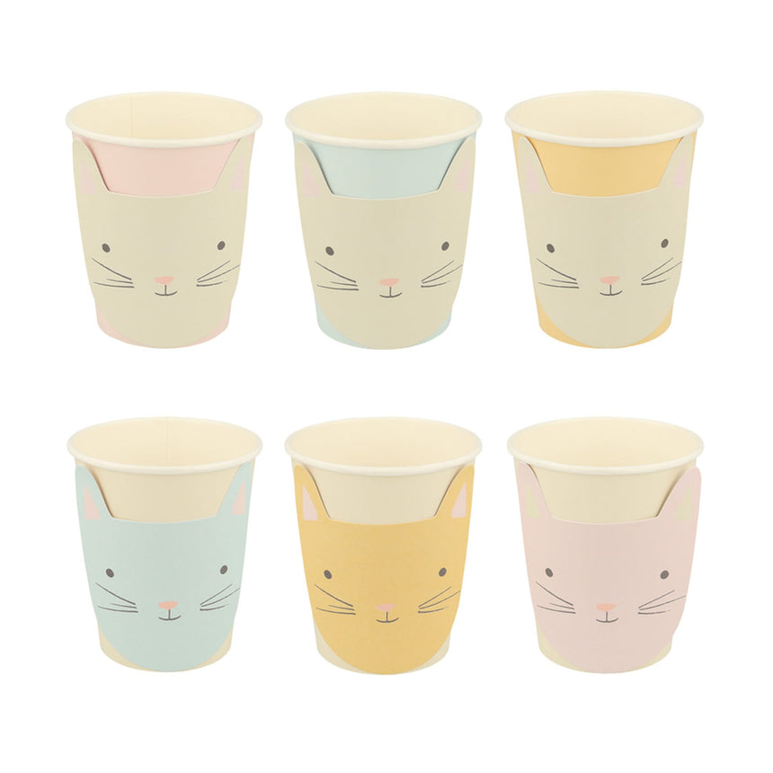 Verres de Carton Chatons Mignons (8)-Meri Meri-MME-267052-CLÉMENT
