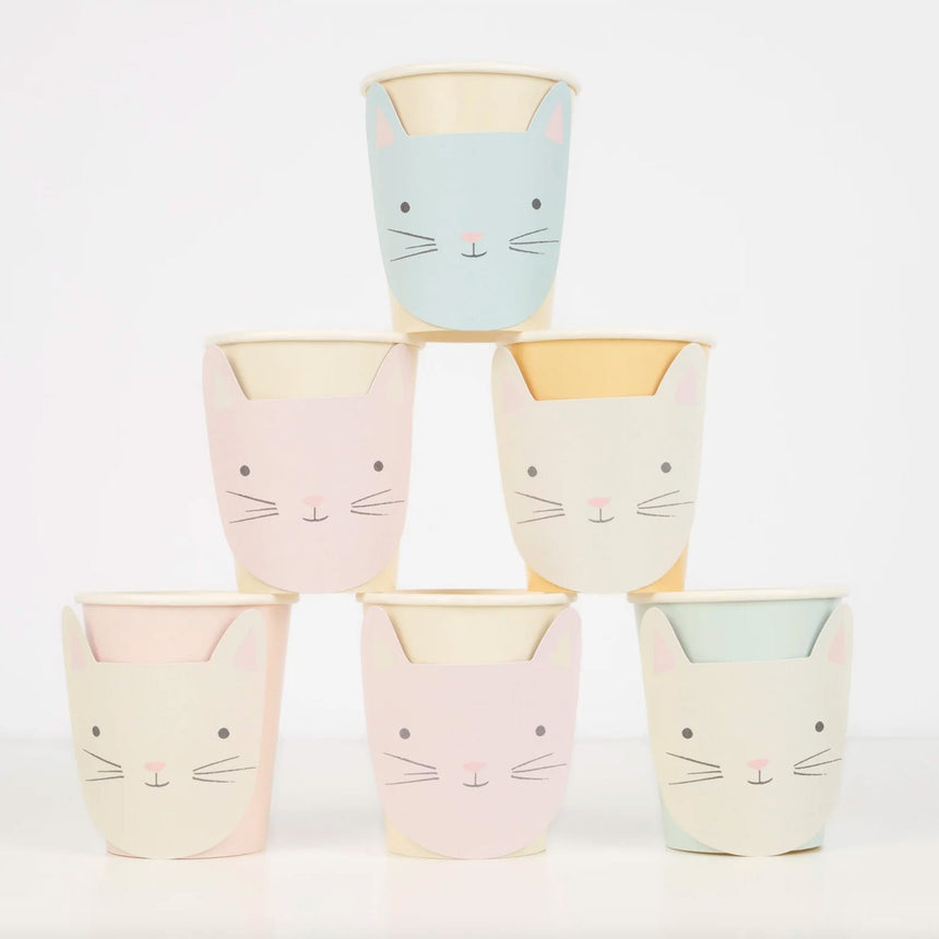 Verres de Carton Chatons Mignons (8)-Meri Meri-MME-267052-CLÉMENT