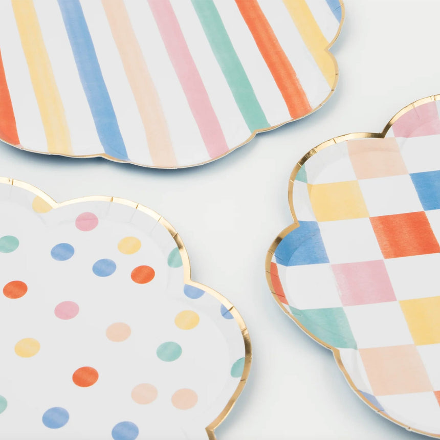 Assiettes à Dessert (8) - Motifs Colorés-Meri Meri-MME-267277-CLÉMENT