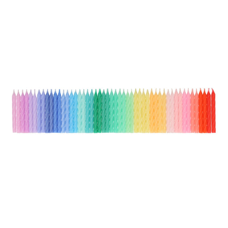 Mini Bougies (50) Torsadées Arc-En-Ciel-Meri Meri-MME-271246-CLÉMENT