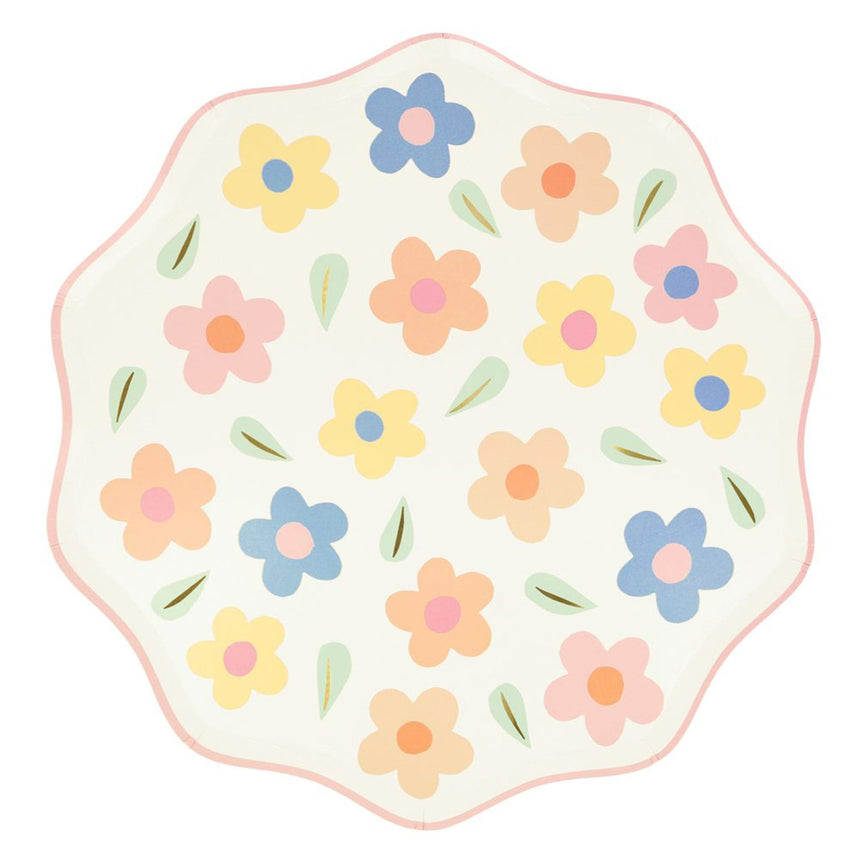 Assiettes de Carton (8) - Fleurs Icônes-Meri Meri-MME-272786-CLÉMENT