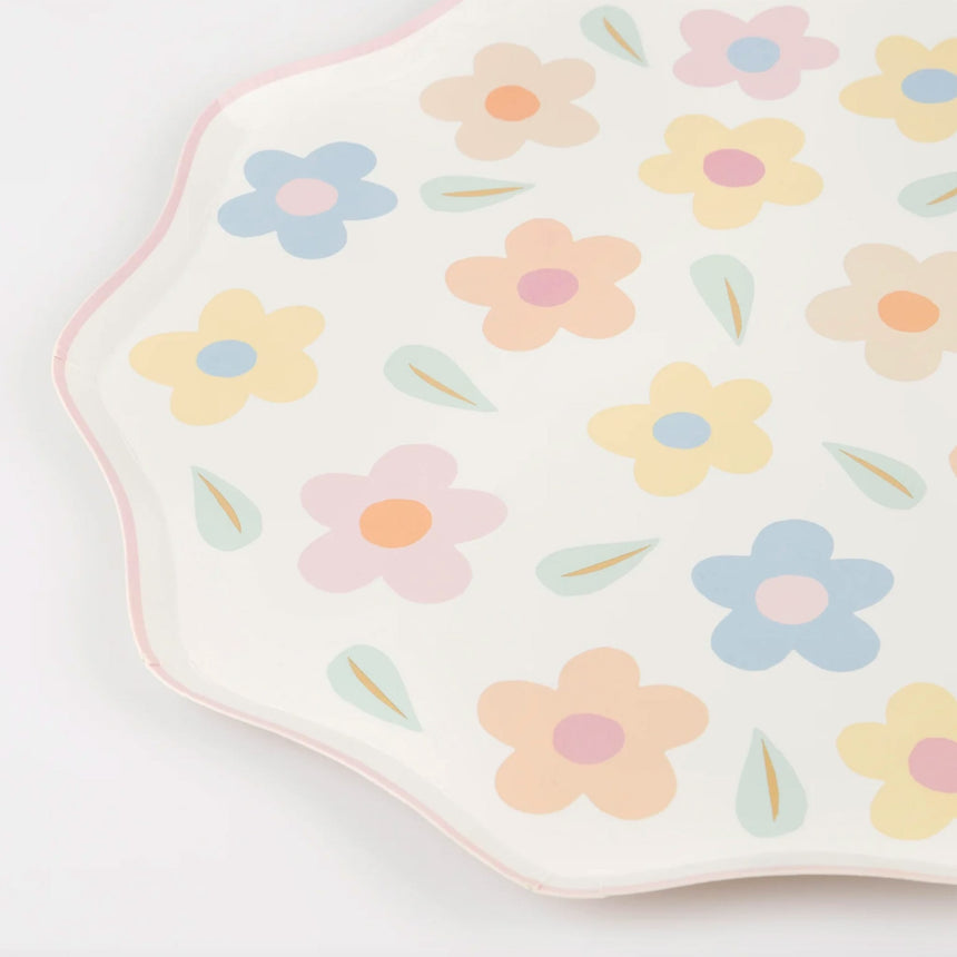 Assiettes de Carton (8) - Fleurs Icônes-Meri Meri-MME-272786-CLÉMENT