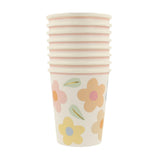 Verres de Carton (8) - Fleurs Icônes-Meri Meri-MME-272804-CLÉMENT