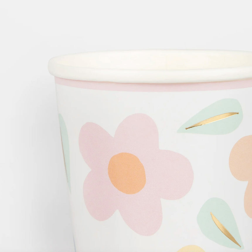 Verres de Carton (8) - Fleurs Icônes-Meri Meri-MME-272804-CLÉMENT