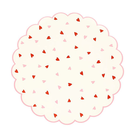 Assiettes à Dessert (8) - Motif Cœurs-Meri Meri-MME-273047-CLÉMENT