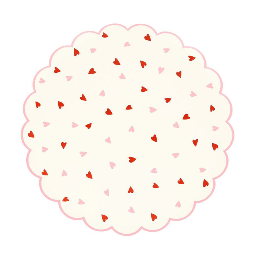 Assiettes à Dessert (8) - Motif Cœurs-Meri Meri-MME-273047-CLÉMENT