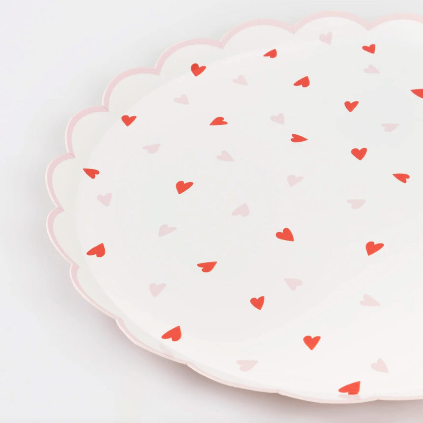 Assiettes à Dessert (8) - Motif Cœurs-Meri Meri-MME-273047-CLÉMENT