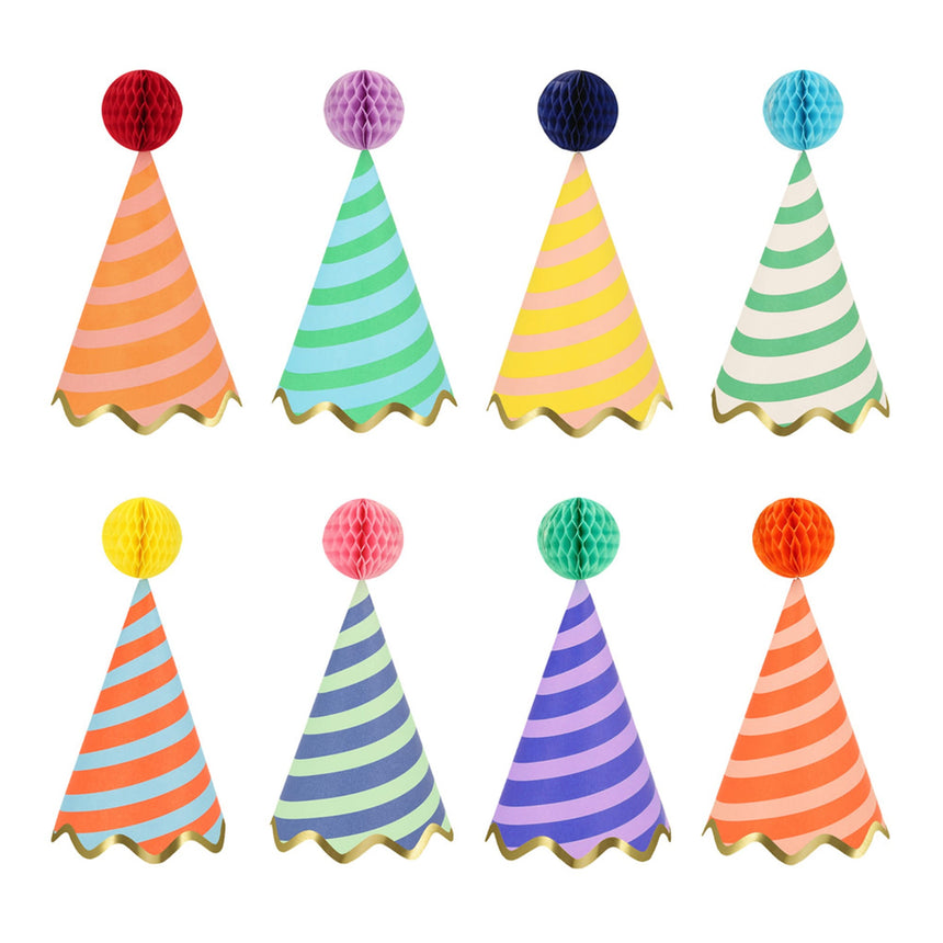 Chapeaux de Fête À Rayures (8) - Icônes Rétro-Meri Meri-MME-273830-CLÉMENT