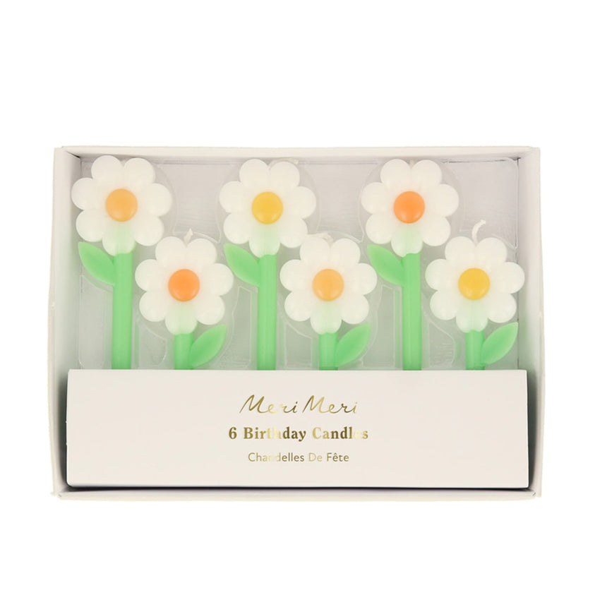 Bougies (5) Marguerites Fleurs Icônes-Meri Meri-MME-275432-CLÉMENT