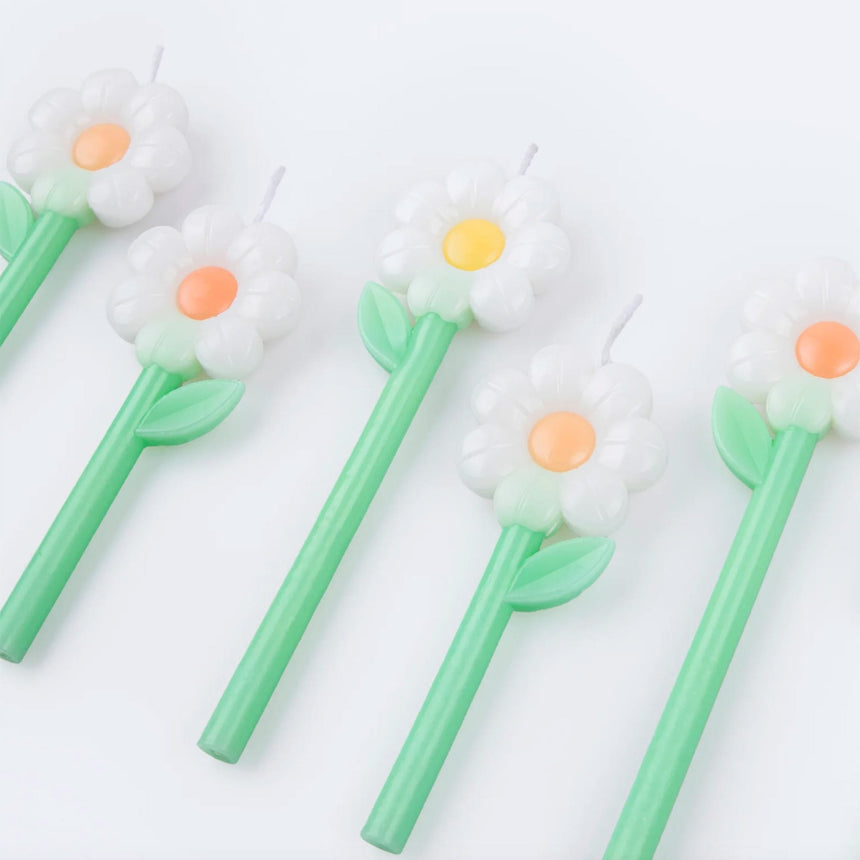 Bougies (5) Marguerites Fleurs Icônes-Meri Meri-MME-275432-CLÉMENT