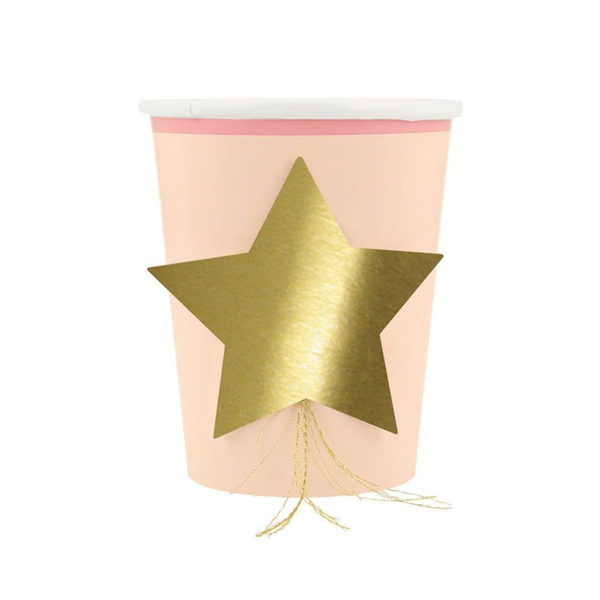 Verres de Carton Motifs Assortis Fleurs Icônes (8)-Meri Meri-MME-275513-CLÉMENT